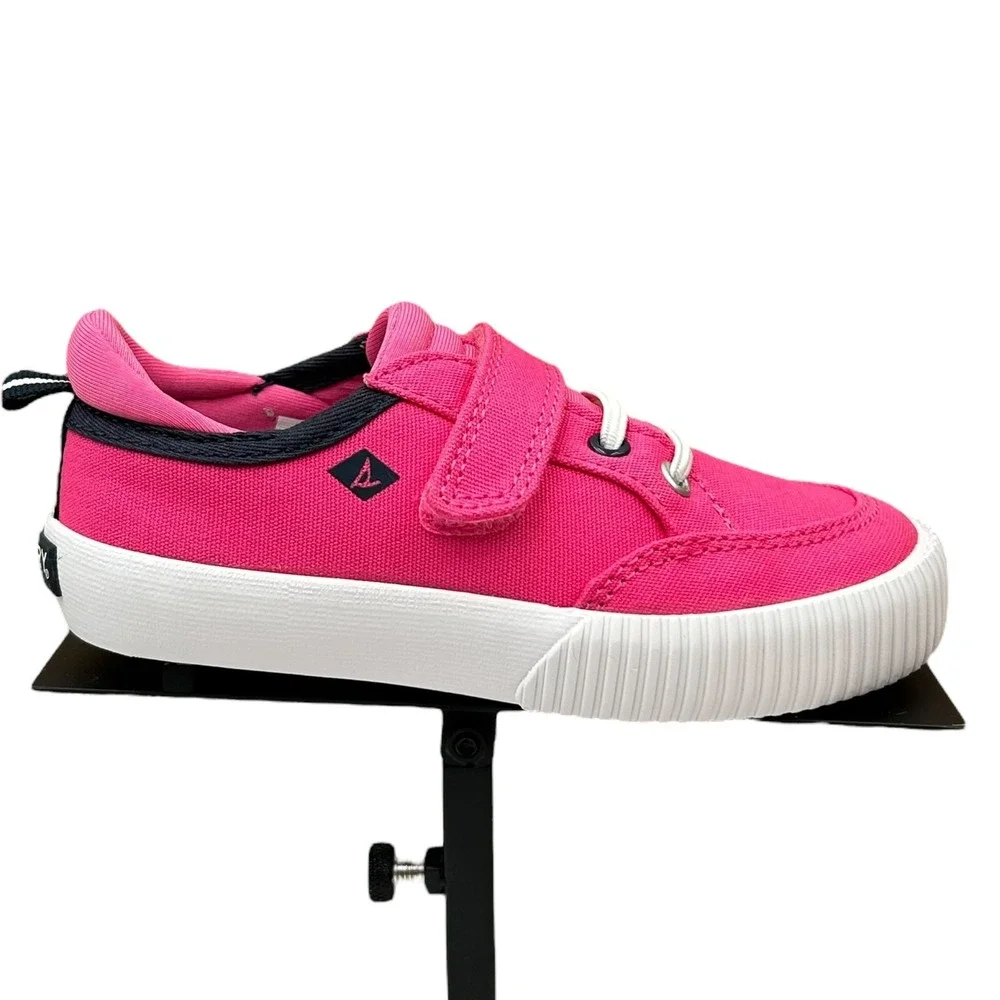 Sperry Toddler Girls Slip-on Canvas Shoes Size 8 Pink Casual Lightweight Comfort